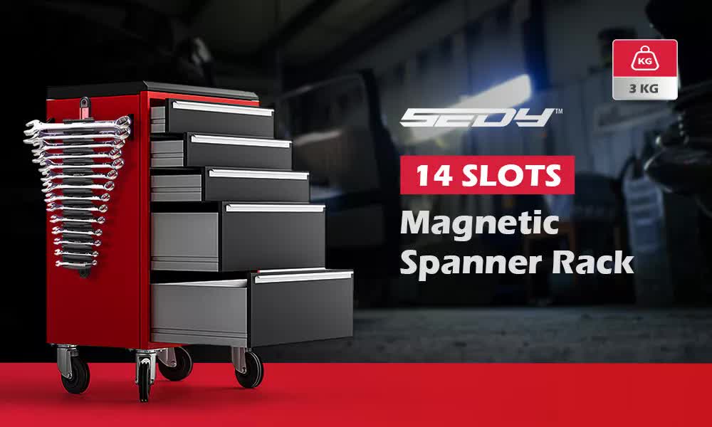 14 Slots Magnetic Spanner Rack Spanner Organizer Holder Portable Adjustable Au