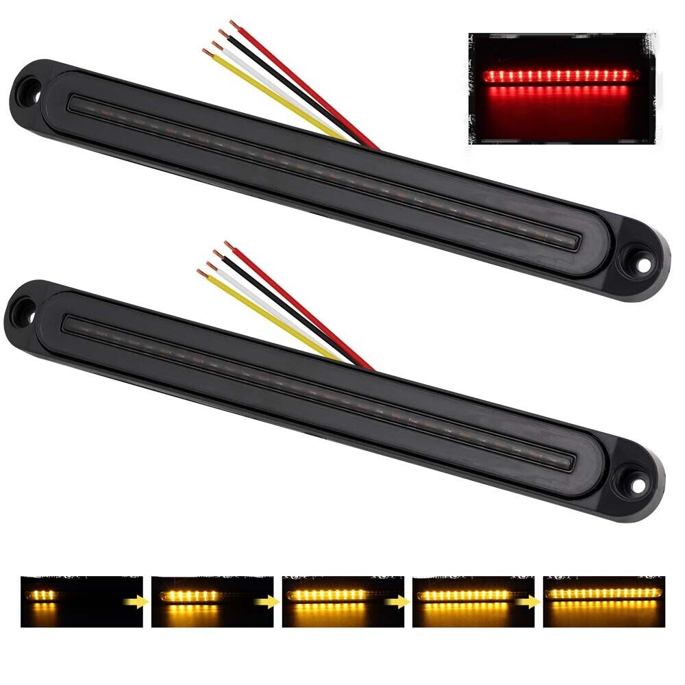 2Piece LED Tail Lights Sequential Turn Signal, DRL, Stop, IP68