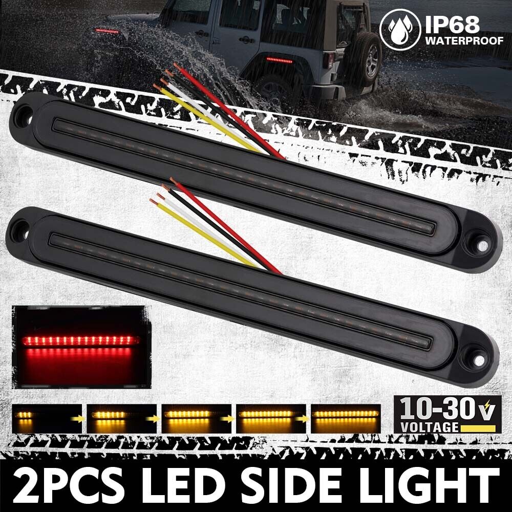 2Piece LED Tail Lights Sequential Turn Signal, DRL, Stop, IP68