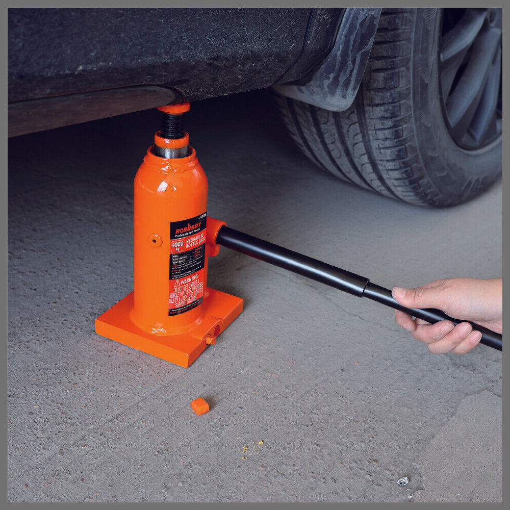 4-Ton 8,000 LBs Hydraulic Bottle Jack Heavy Duty Car Lifter with Safety Valve