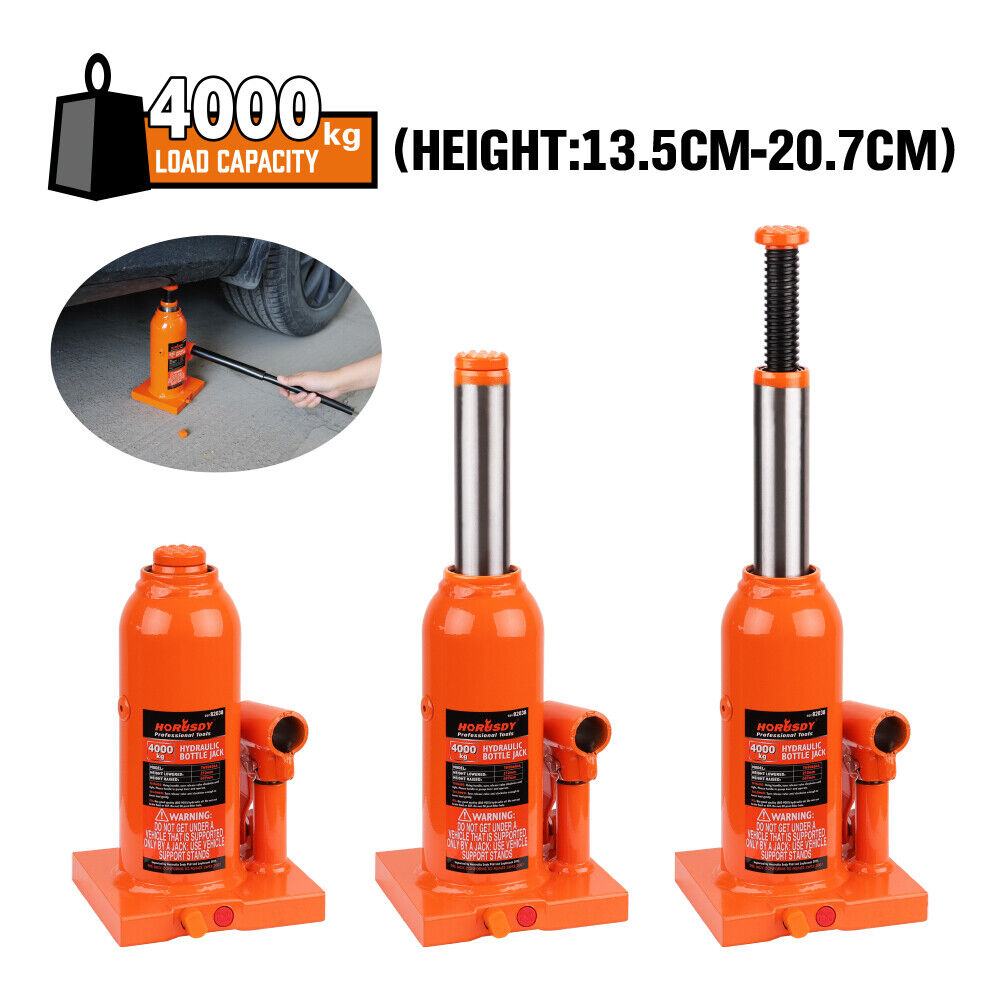 4-Ton 8,000 LBs Hydraulic Bottle Jack Heavy Duty Car Lifter with Safety Valve