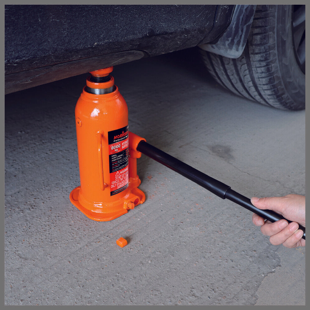 8-Ton 16,000 LBs Hydraulic Bottle Jack Heavy Duty Car Lifter with Safety Valve