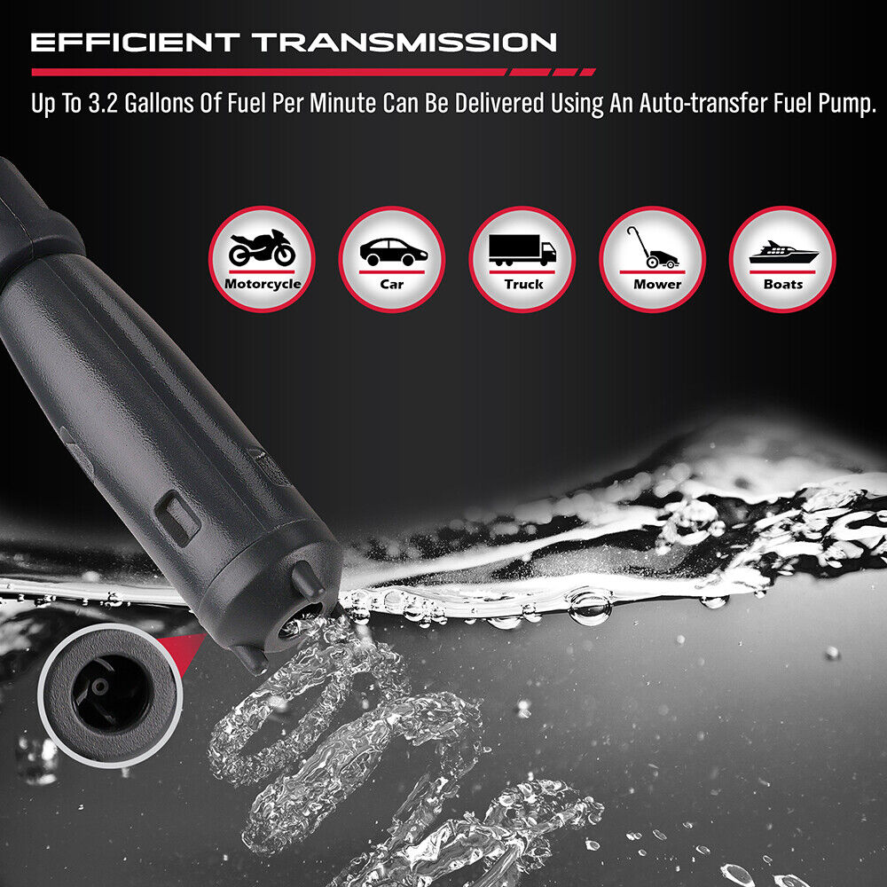 Efficient Battery Fuel Transfer Pump - 4 Power Modes