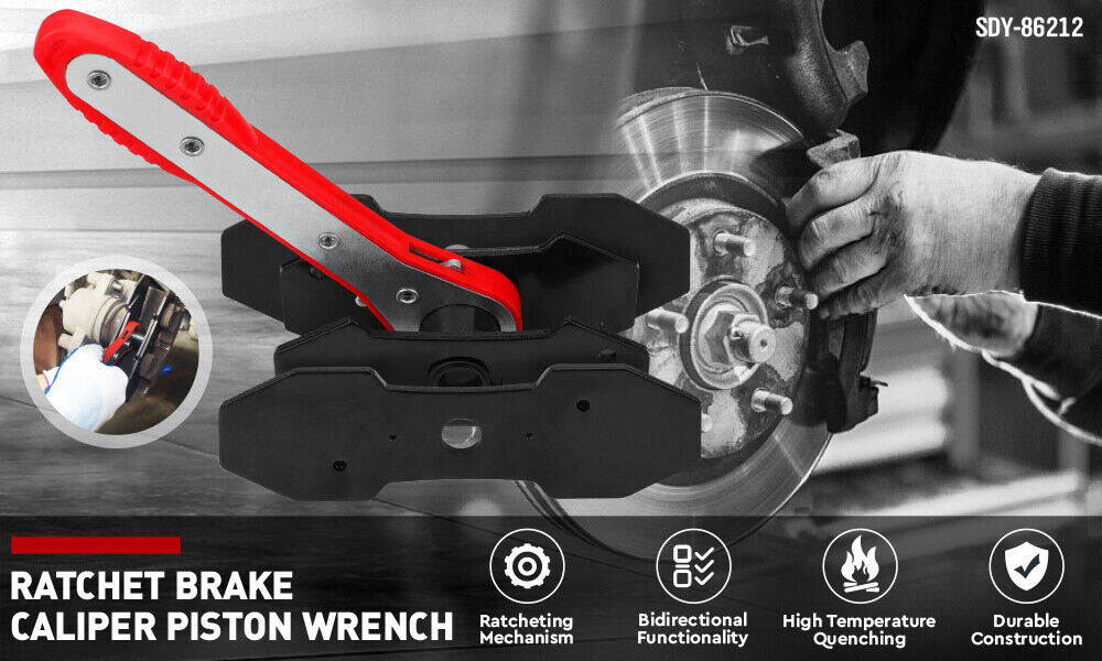 360° Ratchet Car Brake Caliper Tool, Piston Spreader