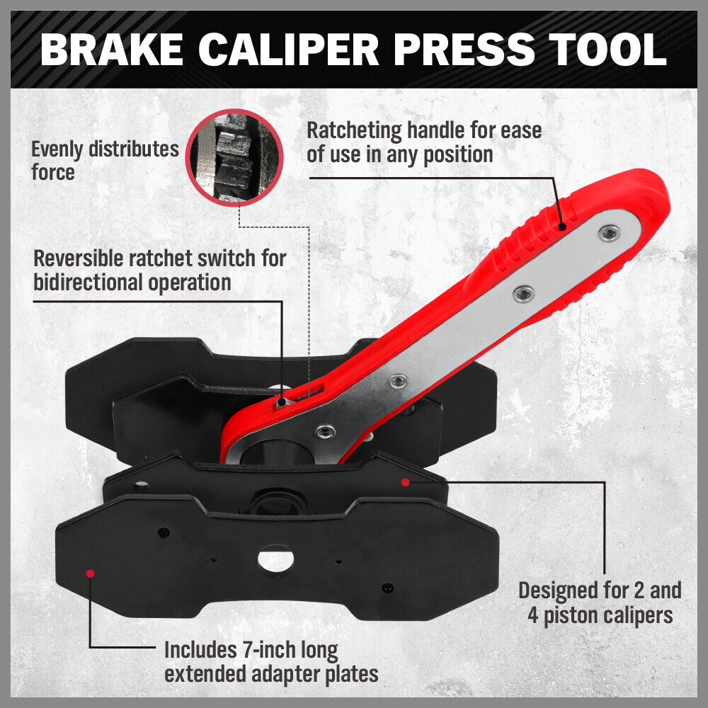 360° Ratchet Car Brake Caliper Tool, Piston Spreader