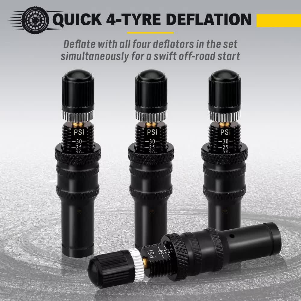 4Pcs Tyre Deflators Air Deflator Tire Valve Core Tool 10 30 PSI Portable 4x4 Au