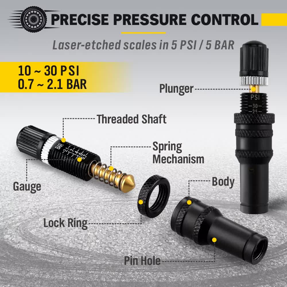 4Pcs Tyre Deflators Air Deflator Tire Valve Core Tool 10 30 PSI Portable 4x4 Au