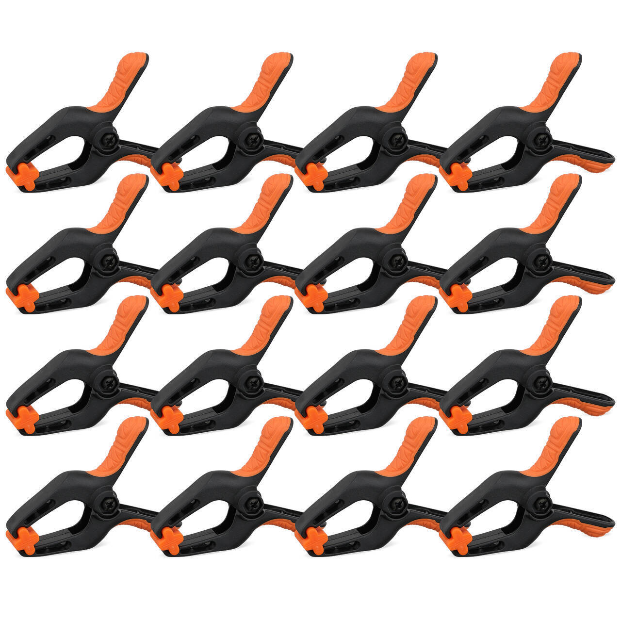 16Pcs Heavy Duty Nylon Spring Clamps, 3" with Reinforced Grip