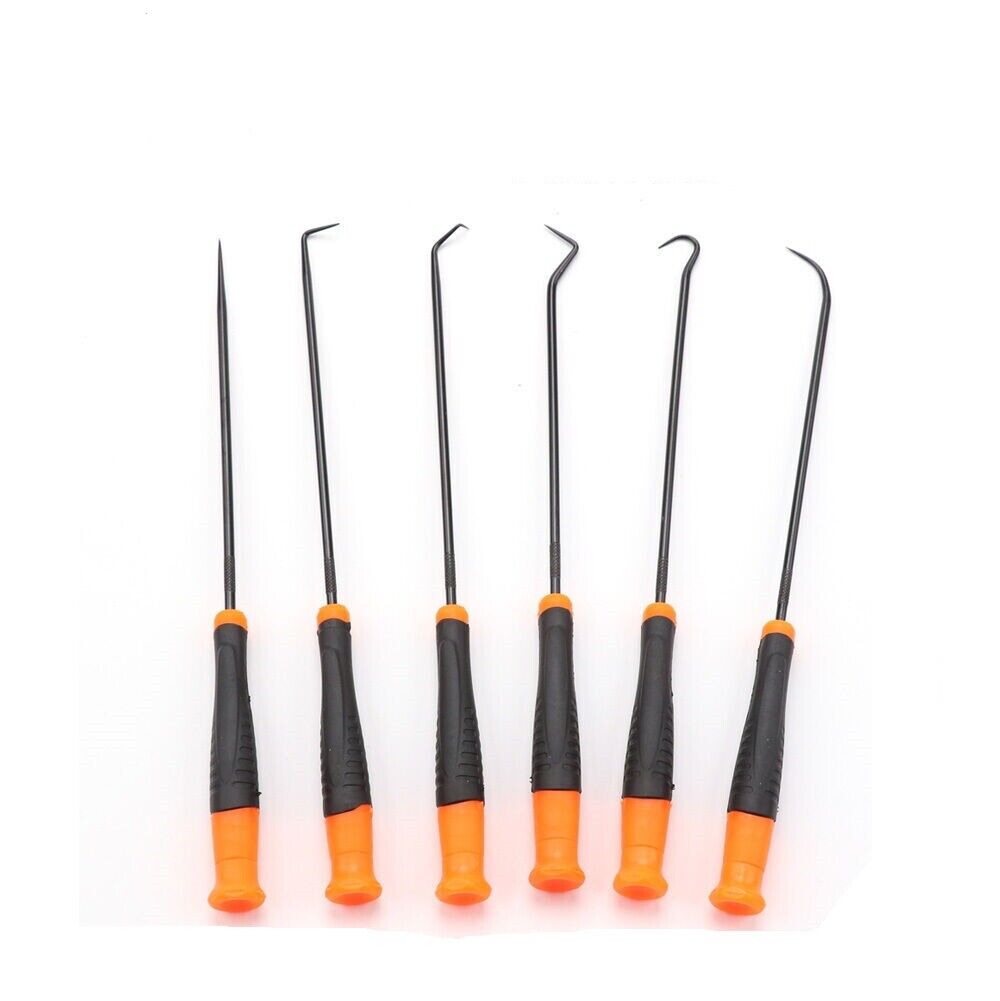 6Pc Carbon Steel Extra Long Pick & Hook Set - 240mm