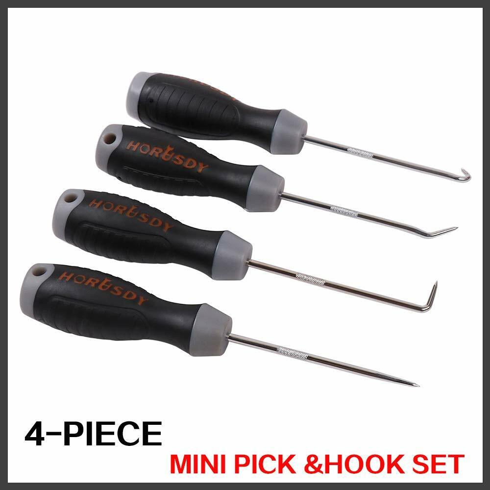 4Pc Non-Slip Pick Hook Set for O-Ring, Seal, Spring Removal