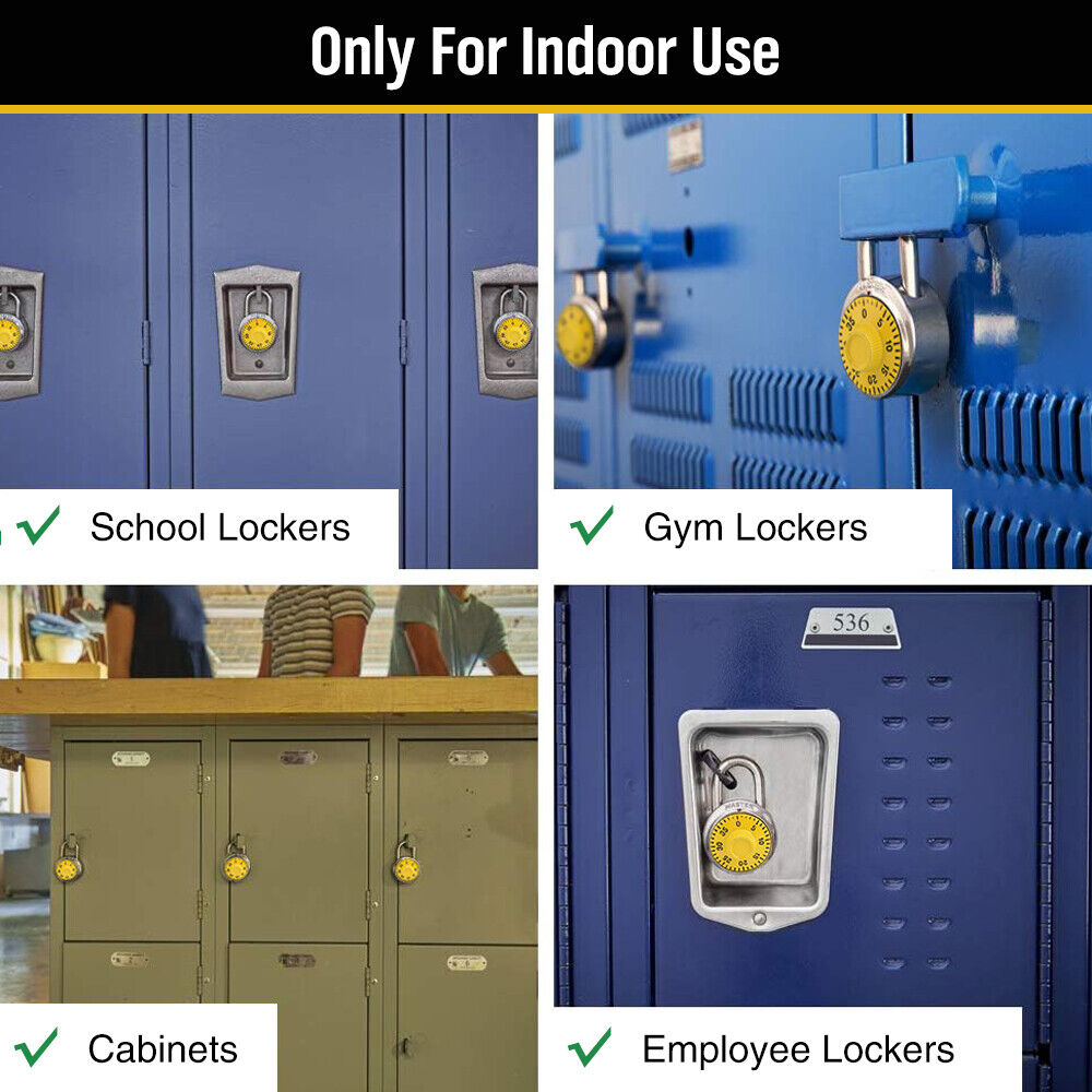 Secure 3-Digit Keyless Gym Locker Lock - Portable & Durable