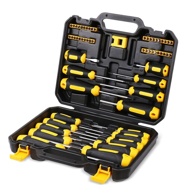 57 Pc Magnetic Screwdriver Set Ergonomic Soft Grip 6150 Steel