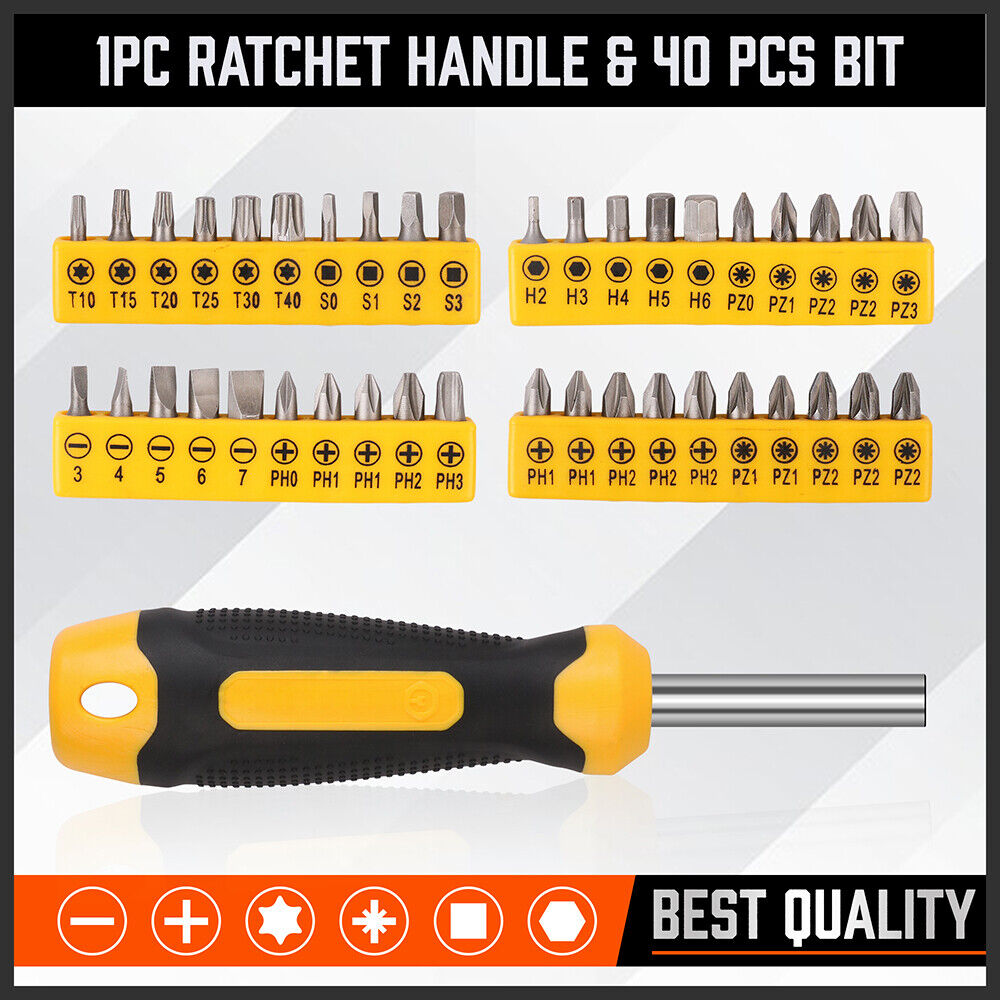 57-Pc Magnetic Screwdriver Set, Ergonomic Soft Grip, 6150 Steel