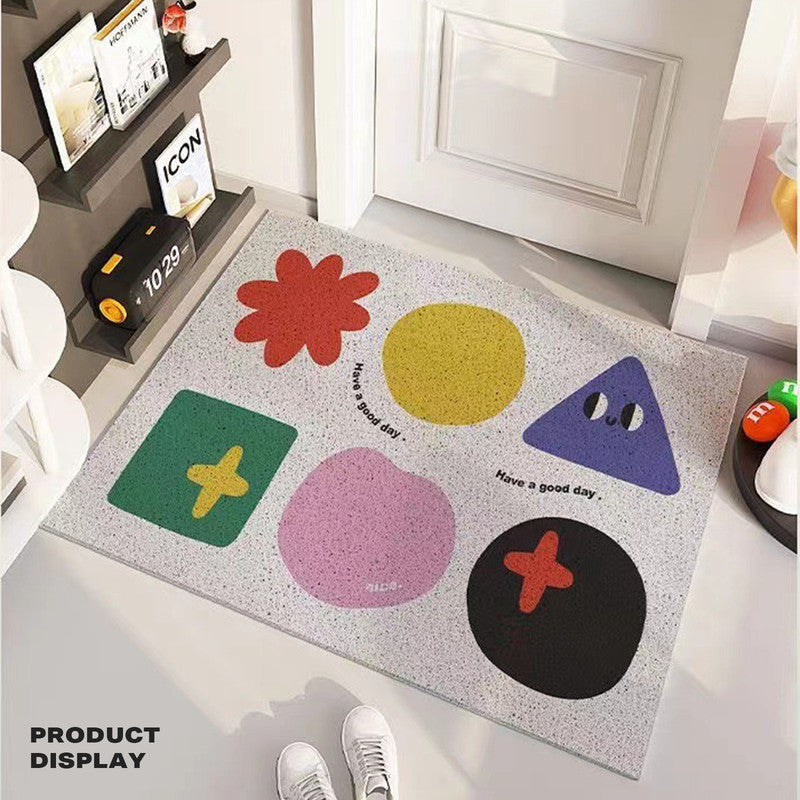 Anti-Slip Cartoon Door Mat, Mud Scraper, 50x80cm PVC