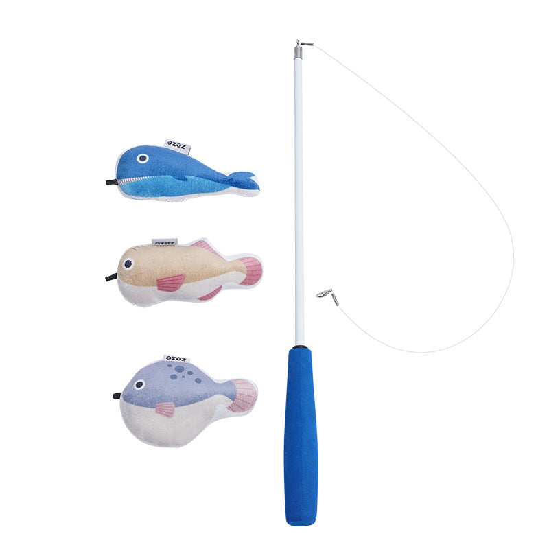 Adjustable Cat Teasing Rod Set, Lightweight, Portable