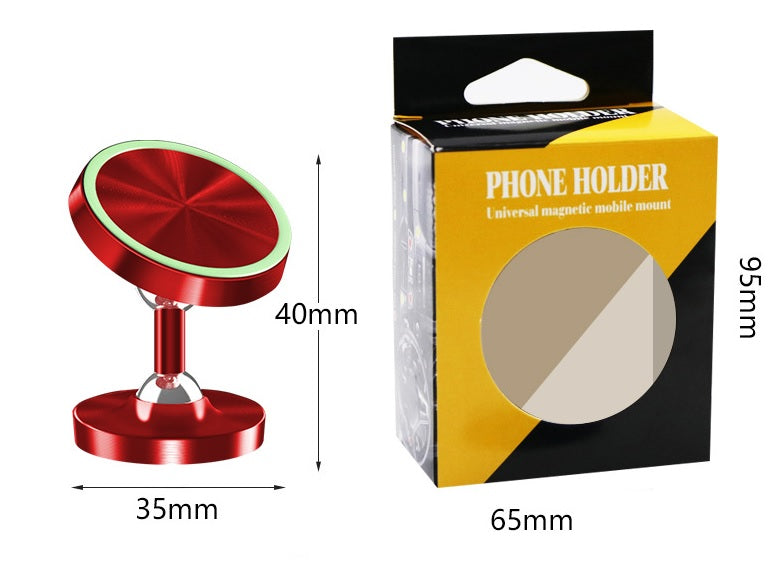 Luminous Universal Magnetic Mobile Phone Holder Car Mount Red