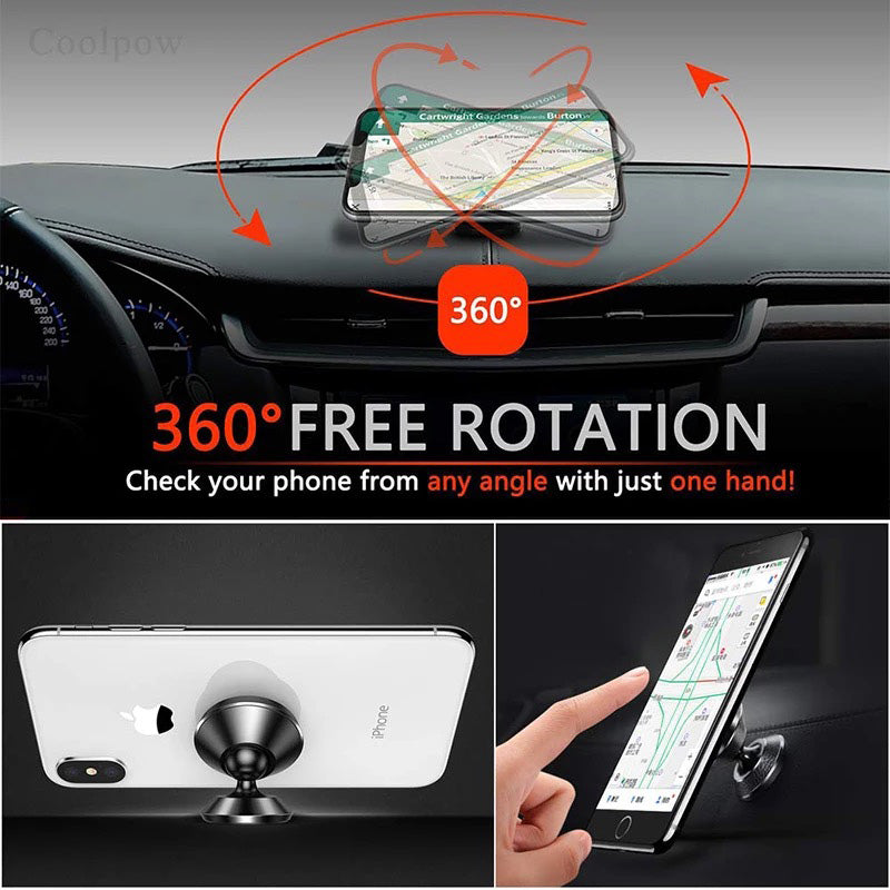 Luminous Universal Magnetic Mobile Phone Holder Car Mount Red