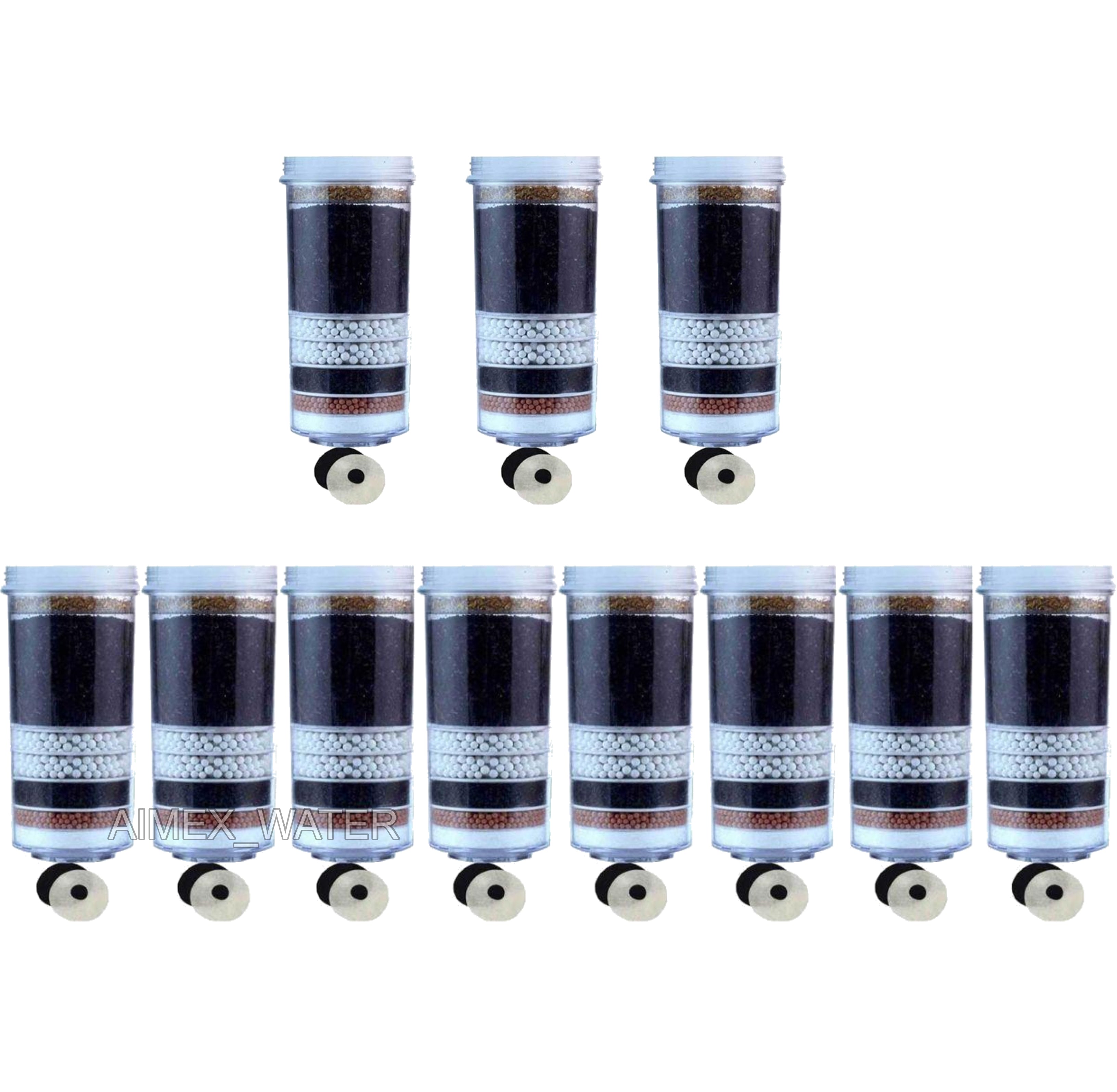 Effective 8 Stage Water Filter Cartridges, Set of 11 - Aimex