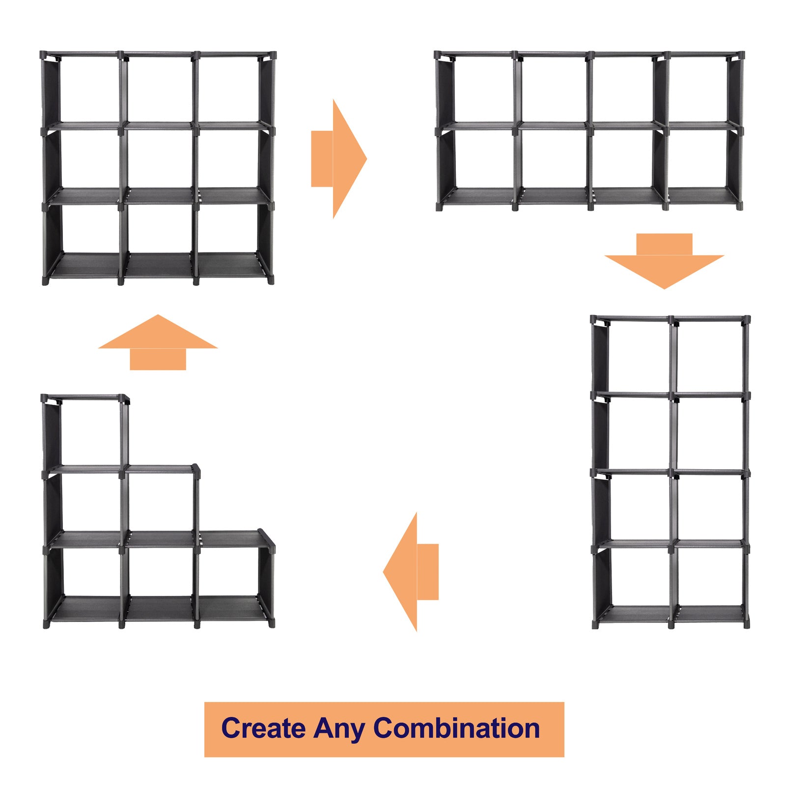 Storage Organizer, 9 Cubes, Wardrobe Closet Storage Shelves