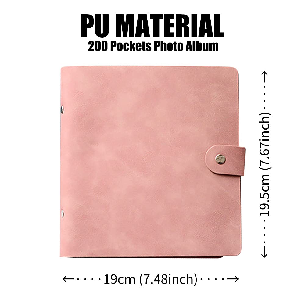 200 Pockets PU Cover Photo Album for Instax Mini 11 12 Polaroid Kodak - LIFEBEA