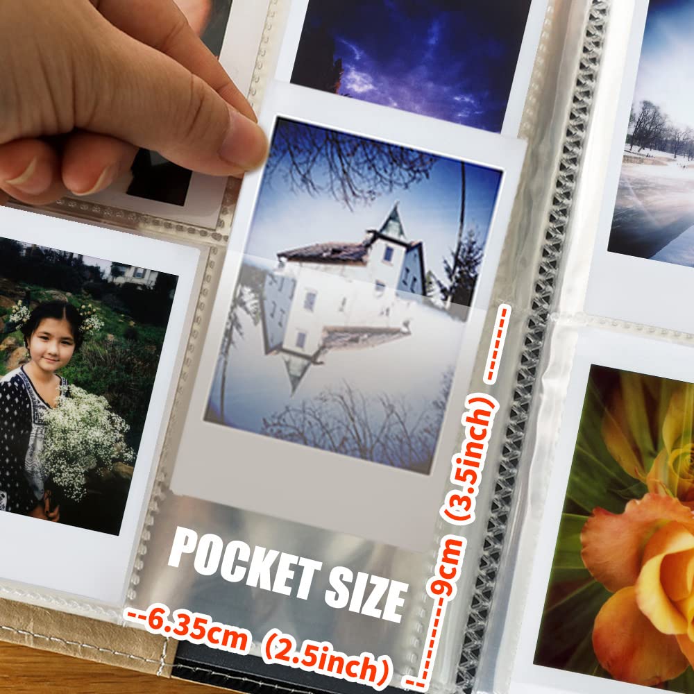 LIFEBEA 256 Pockets Photo Album for Fujifilm Instax Mini 11 12 9 40 Evo Liplay 8 7+ Instant Camera, Photo Album for Polaroid Kodak HP Zink 2x3" Photo Orange