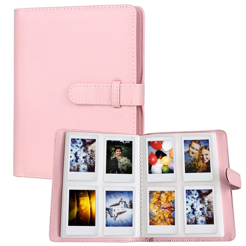 LIFEBEA 256 Pockets Photo Album for Fujifilm Instax Mini 11 12 9 40 Evo Liplay 8 7+ Instant Camera, Photo Album for Polaroid Kodak HP Zink 2x3" Photo Pink