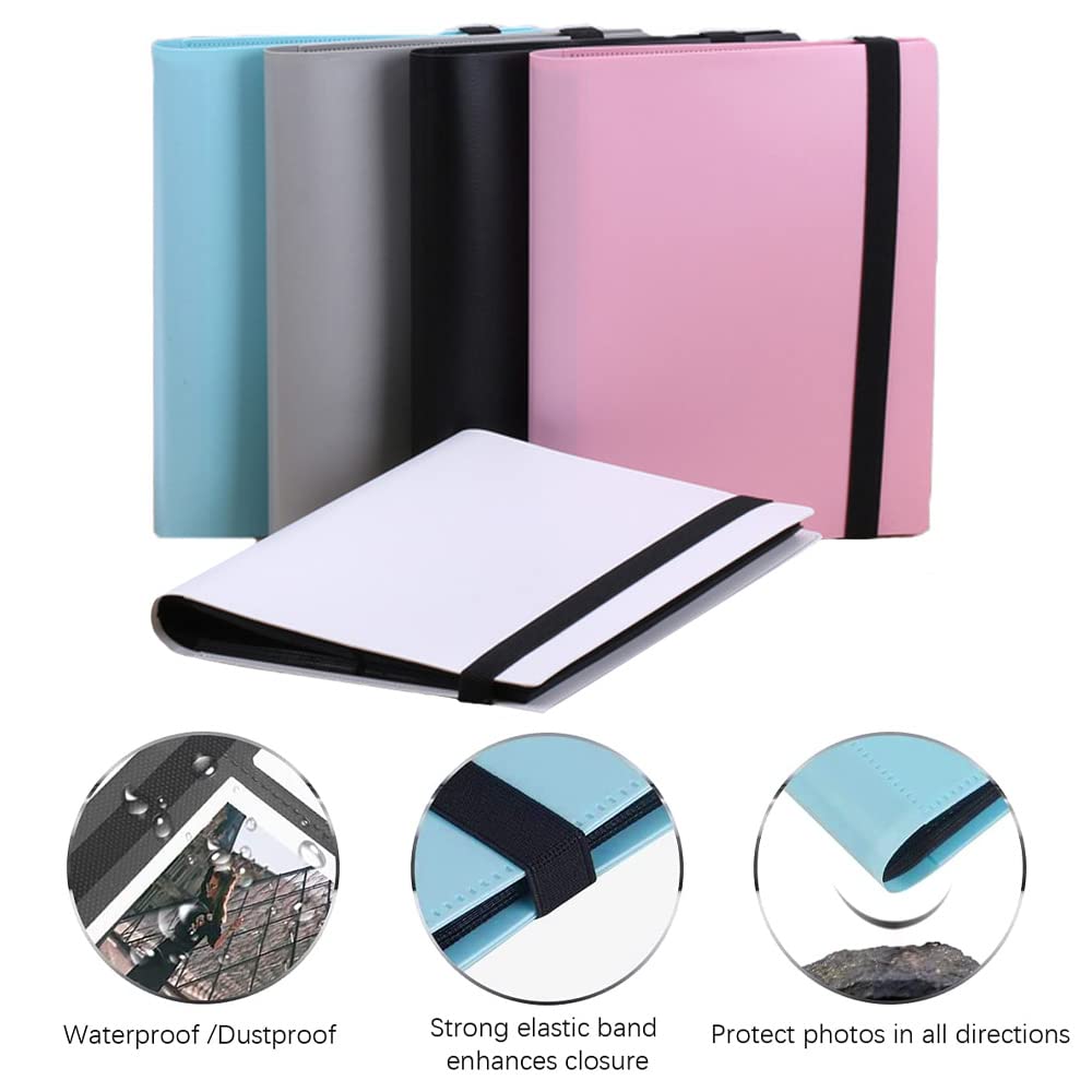 432 Pockets Side Loading Photo Album, Tear-Resistant, Black - LIFEBEA