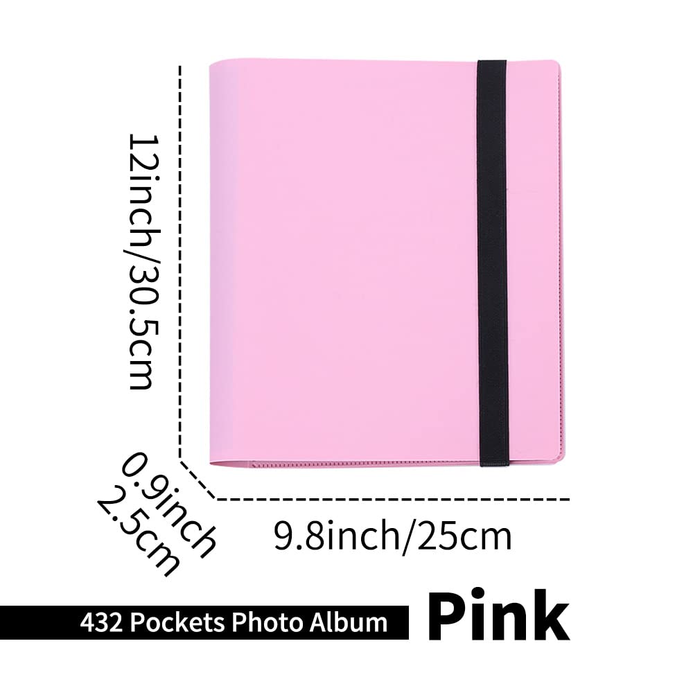 432-Pocket Tear-Resistant Instax Mini Photo Album, Pink