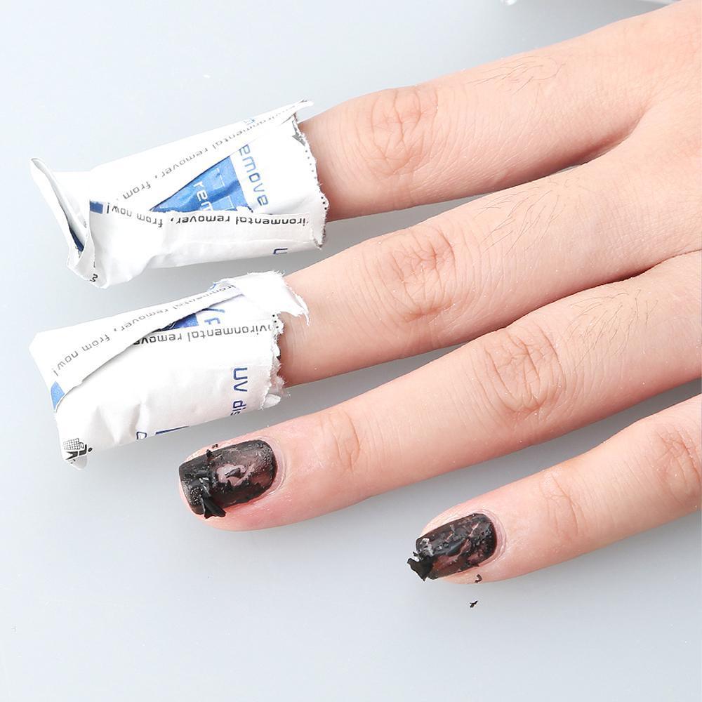 Disposable Nail Polish Remover UV Soak Off Acetone Art Removal Gel Wraps Cleaner