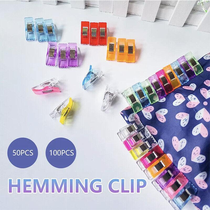 50Pcs Wonder Clips Craft Sewing Quilting Crochet Plastic Colourful Tool Diy Au - Colourful 50PCS
