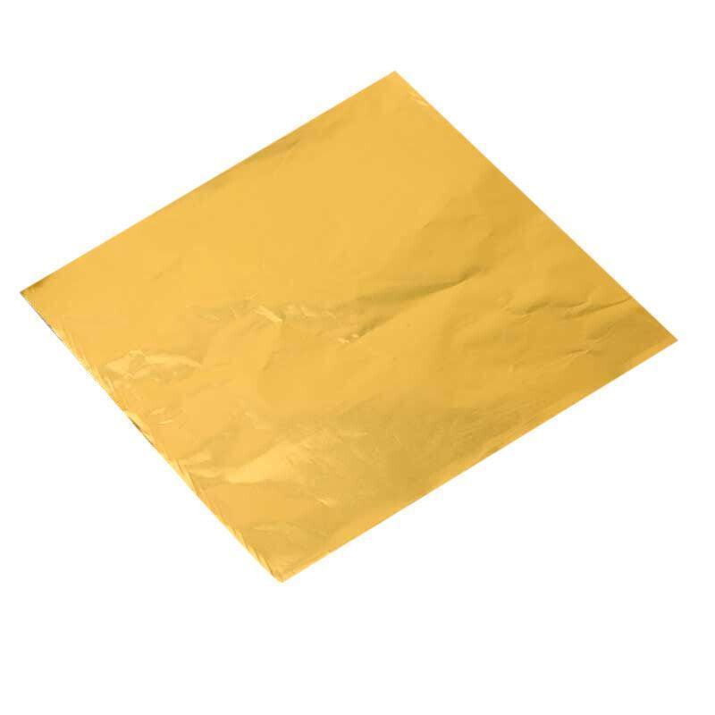 100PCS Tin Foil Aluminium Wrapping Square Chocolate Wrappers 15CM - Green/Gloss