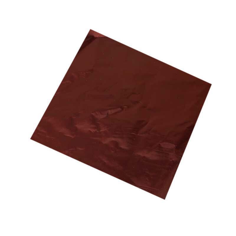 100PCS Tin Foil Aluminium Wrapping Square Chocolate Wrappers 15CM - Green/Gloss