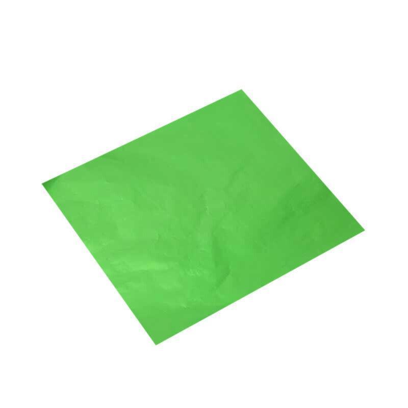 100PCS Tin Foil Aluminium Wrapping Square Chocolate Wrappers 15CM - Gold/Embossed