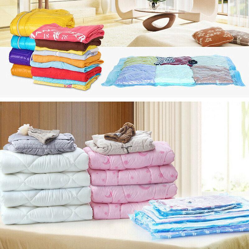 6PCS Vacuum Storage Bags Clothes Space Saver Organiser Seal Bags 4 Sizes - 80x100CM-6PCS