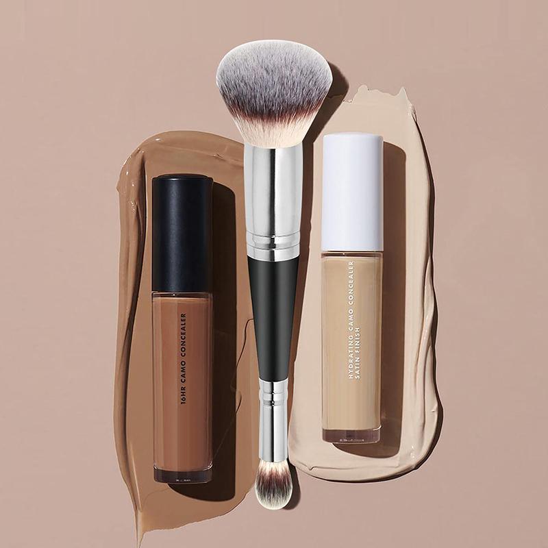 Double Ended Makeup Brush Liquid Foundation Powder Eyeshadow Cosmetic Brush Tool