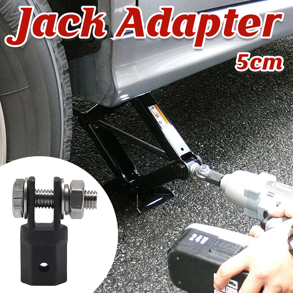 Scissor Jack Adapter 5cm Heavy Duty for Car SUV Truck Emergency Tire Change