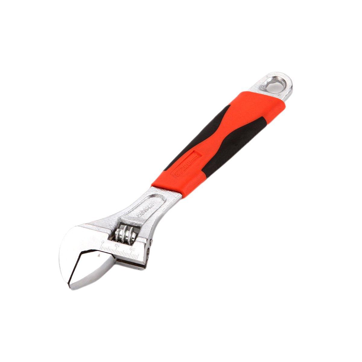 8inch 10inch 12inch Durable Chrome Vanadium Steel Rubberized Grip Adjustable Wrench - 12inch