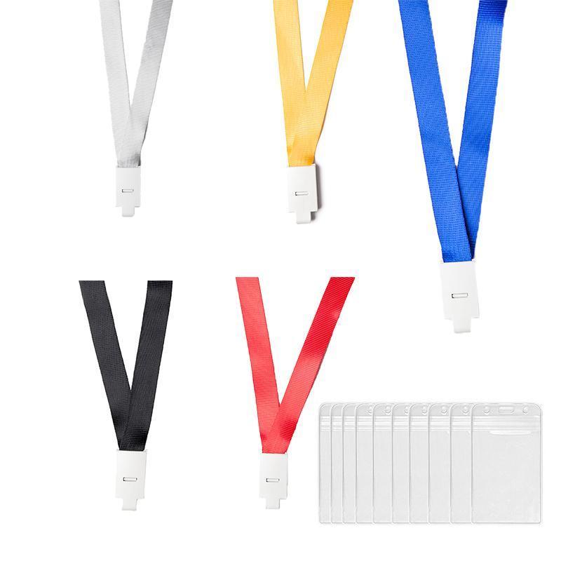 20PCS Badge PVC Swipe Work Opal Card Holder Security ID Tag Hang Lanyard Strap - PVC Clear Card Cover 20PCS