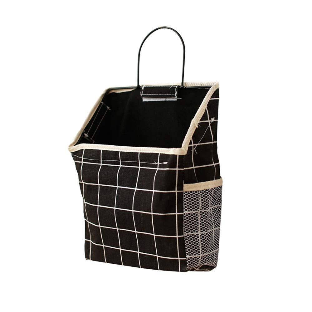 Wall Hanging Storage Bag Home Wardrobe Organiser Pouch Book Holder Phone Pocket - Cactus