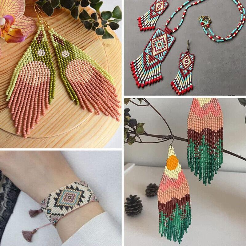 12000Pcs 3mm 24-Colour Glass Seed Bracelet Beads Kit