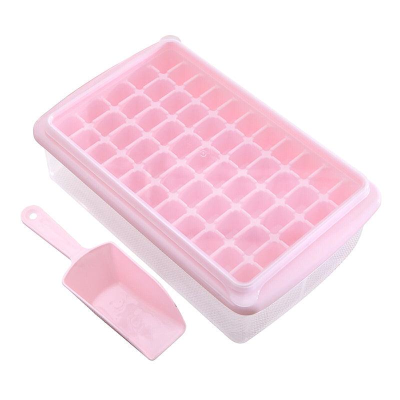 55 Grids Ice Cube Tray Mould With Lid And Storage Box Scoop Set Maker Ice Cube - Green