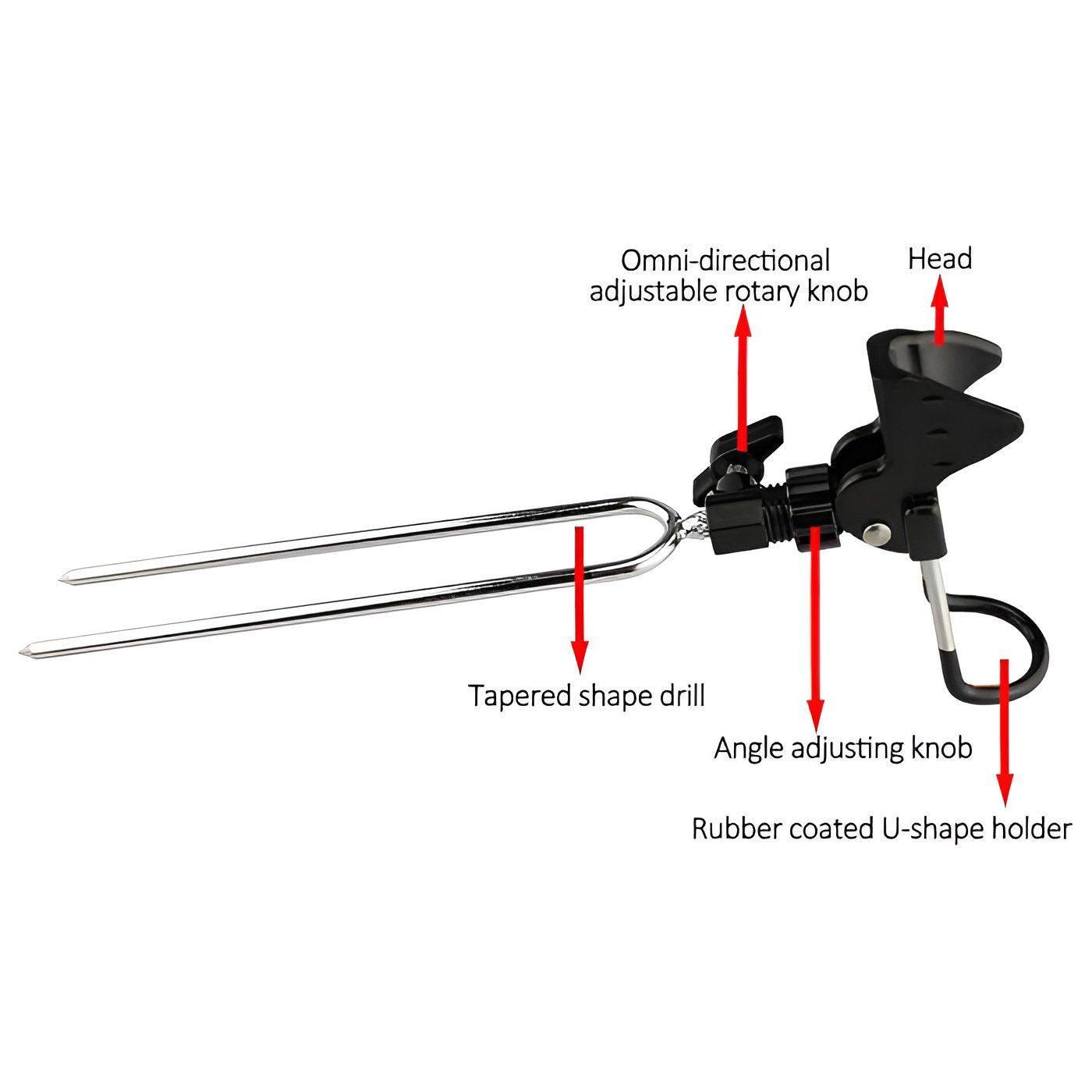 Fishing Rod Bracket Setter Pole Stand Hook Holder Rack Tip-Up Ground Fishing Rod