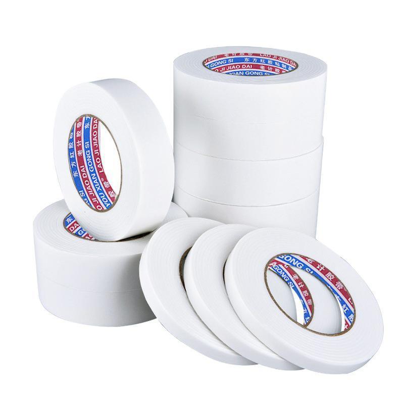 Double Sided White PE Foam Sticky Tape Mounting DIY Craft Strong Adhesive 2.5m - 10mm*2.5m