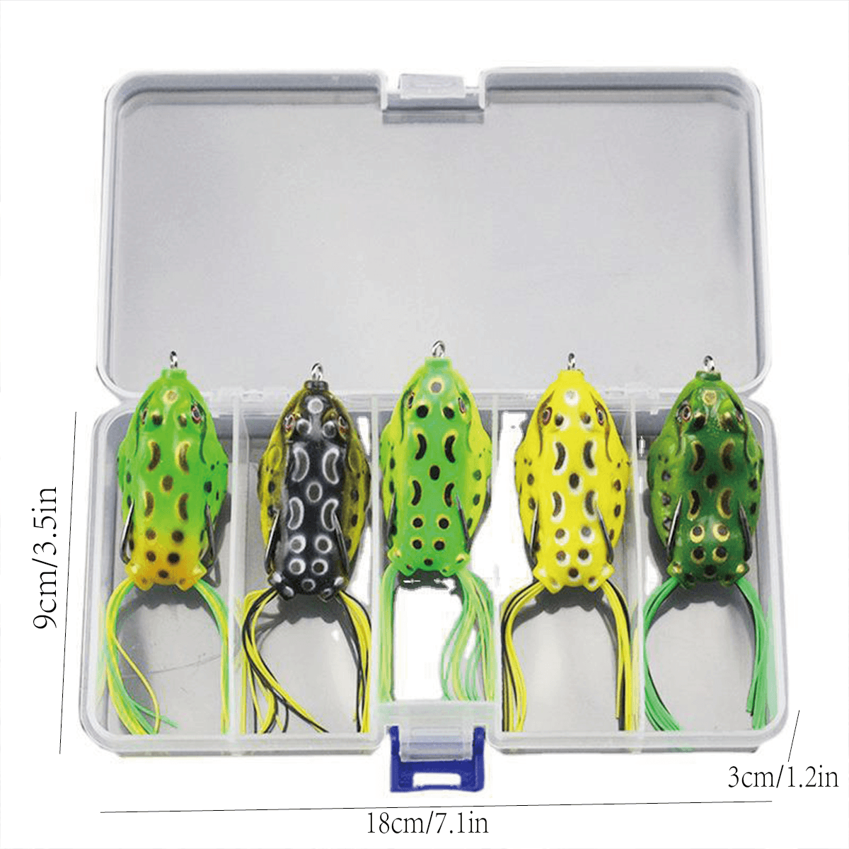 5pcs Soft Frog Lure Set Fishing Bait Frog Fake Lures for Bass Fishing Tackle