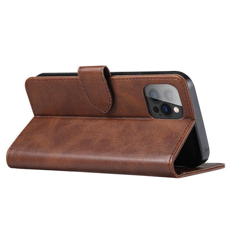 Brown Wallet Leather Flip Case Cover For iPhone 7 8 6 6S Plus X 11 12 13 Pro XS Max XR - iPhone 13 Pro