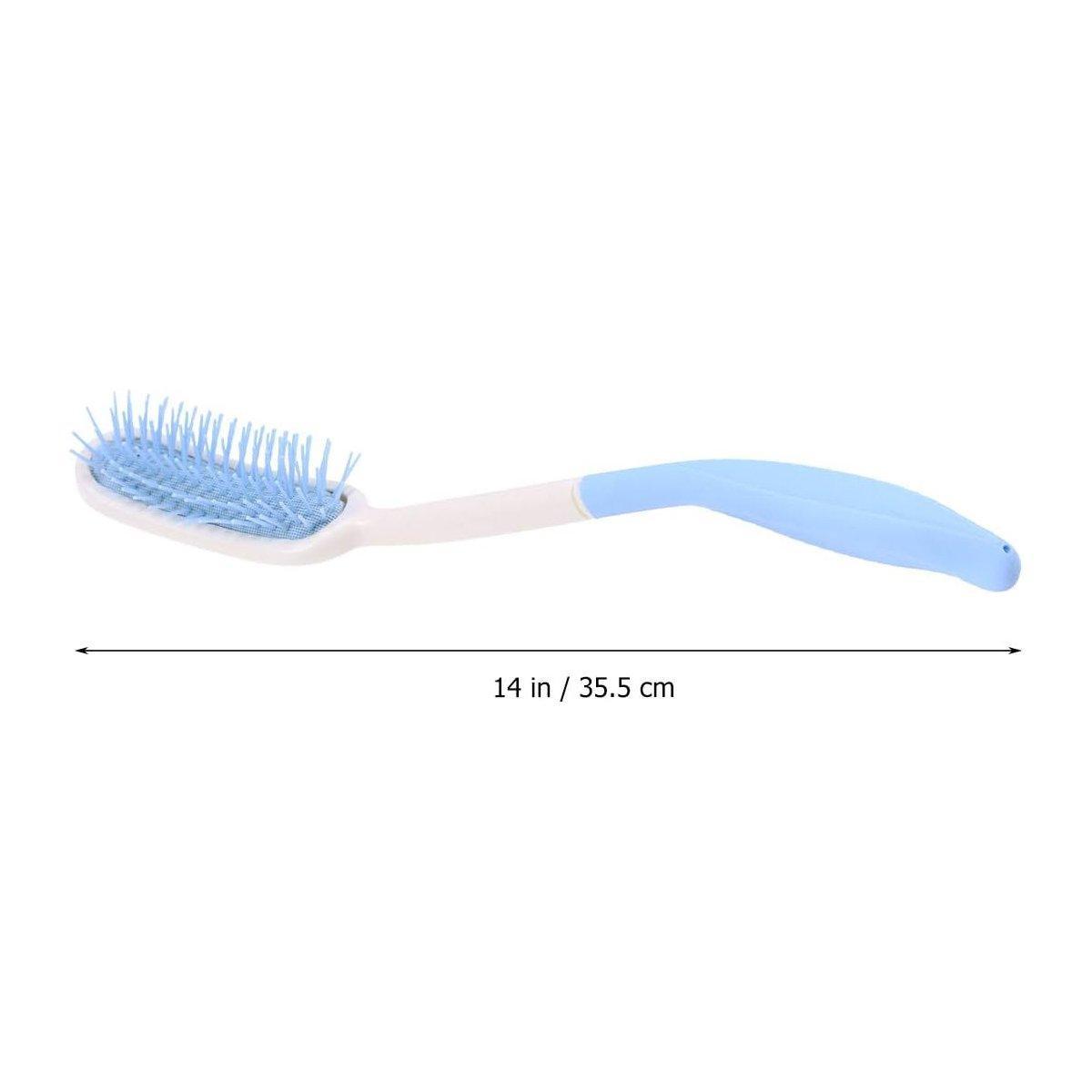 Extra Long Handle Comb Teeth and Brush for Elderly Easy Grip Hair Care Tool