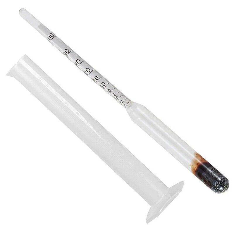 Alcohol Meter Hydrometer 0-100 Percent with 100ml Measuring Cup for Distilling