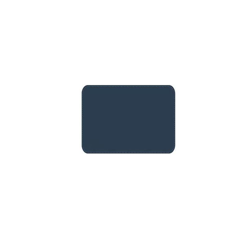 Leather Mouse Pad 30x25.5cm Waterproof Gaming Desk Mat Anti Slip Rubber Mousepad - Dark Blue