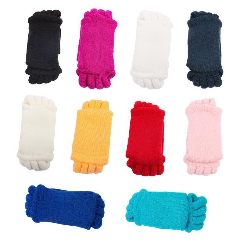 1 Pair Yoga Massage Socks Toe Separator Foot Alignment & Pain Relief - Beige