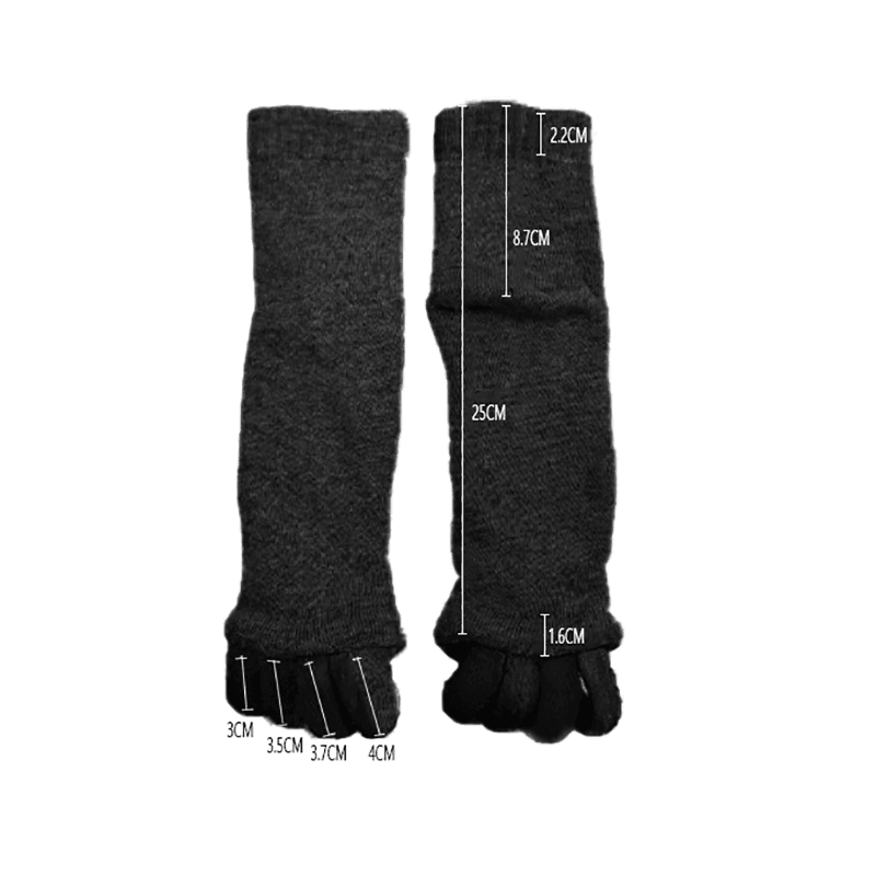 1 Pair Yoga Massage Socks Toe Separator Foot Alignment & Pain Relief - Beige